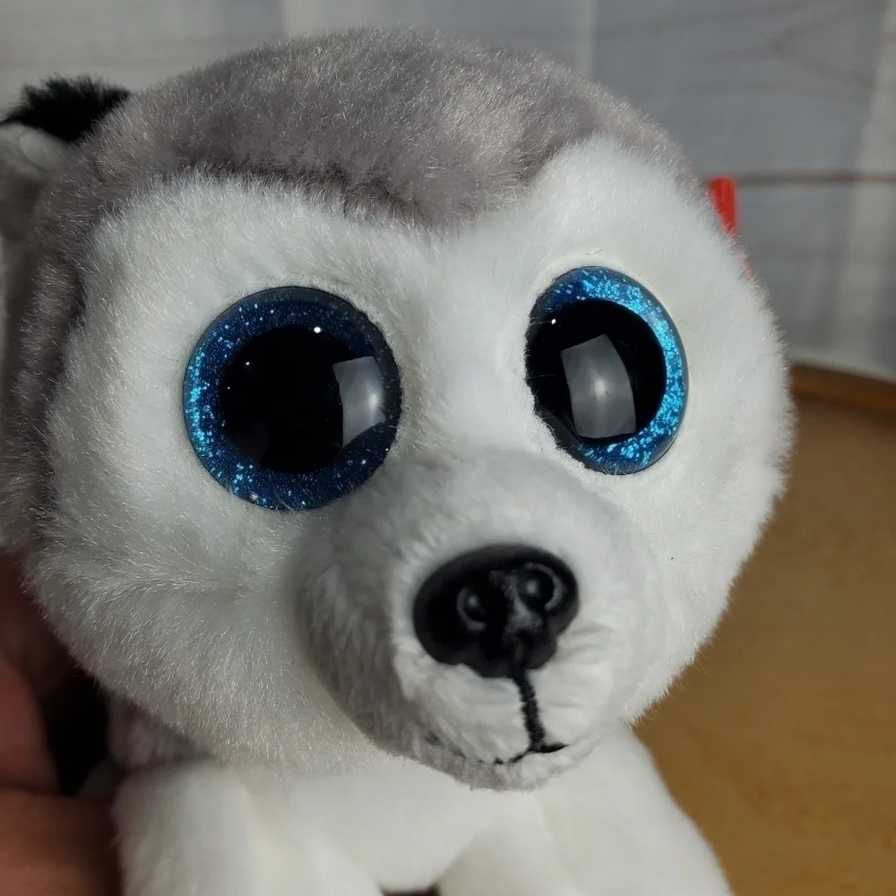 TY Beanie Babies Buff The Husky Dog Puppy Gray Small 6